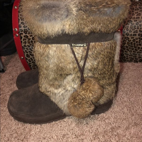 Bear Paw size 8 Rabbit fur boots - Picture 4 of 8